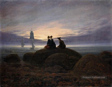 romantique romantisme Tableau Peinture - Lever de soleil au bord de la mer 1822 romantique Caspar David Friedrich